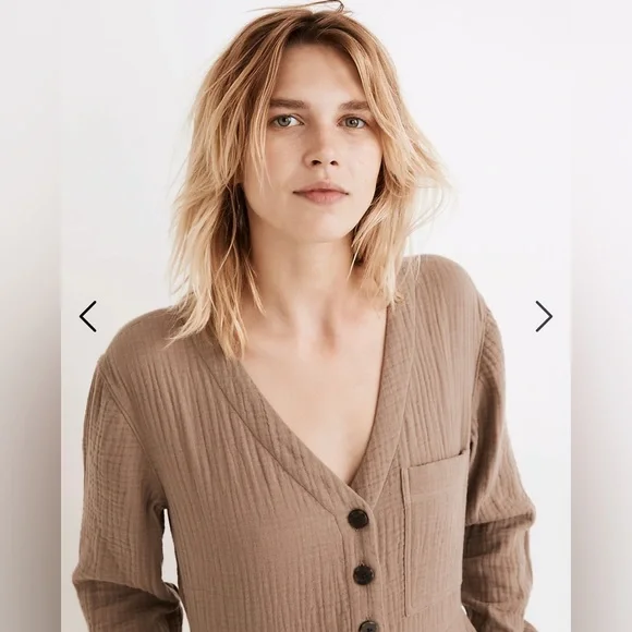 🐌NWT🐌Madewell Lightspun Stitched-Pocket Coverall Jumpsuit - Picture 4 of 7